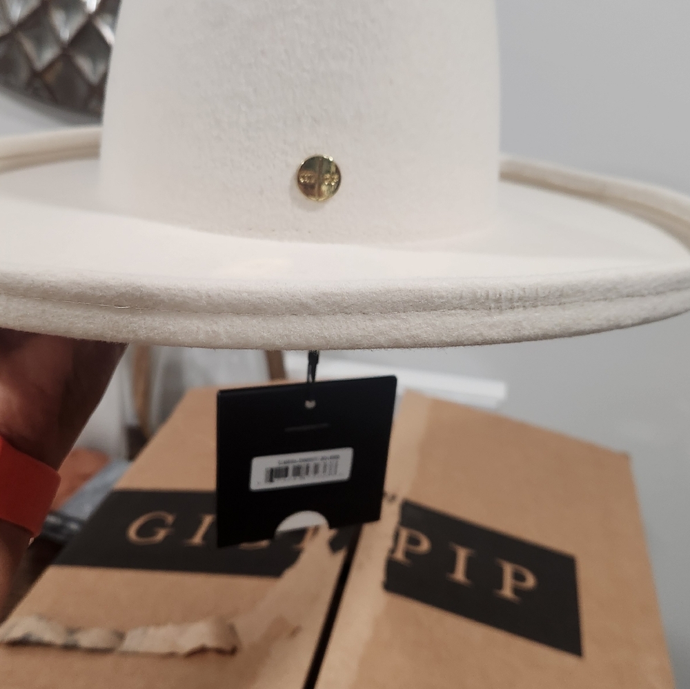 GIGI Pip cream wide brim hat